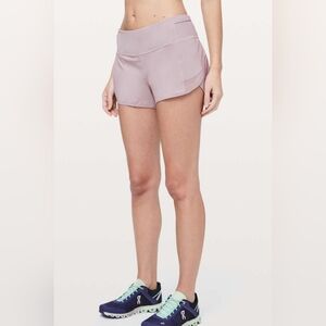 Lululemon Mesh Over Miles Short 3" Powdered Mauve size 12